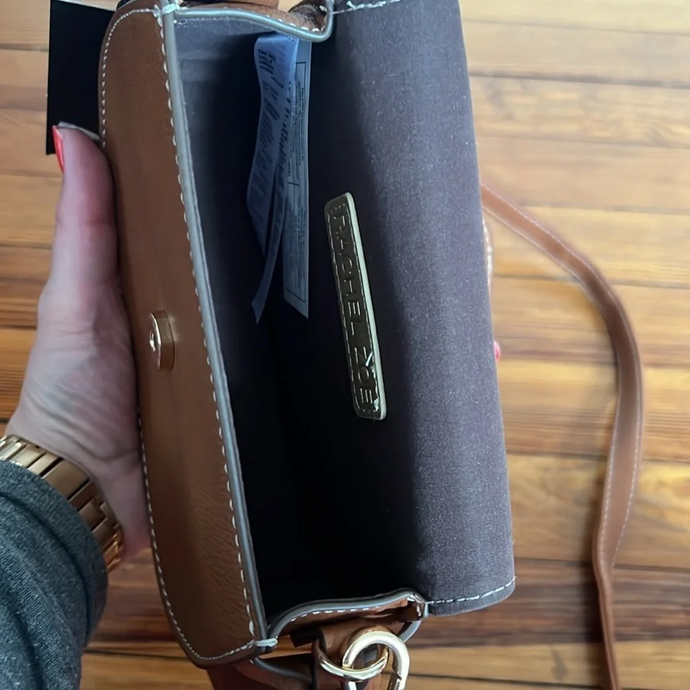 Rachel Zoe Edessi Brown Saddle Crossbody Bag with Equestrian Design - Picture 9 of 13